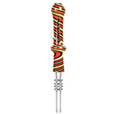 Pulsar Candy Swirl Dab Straw Red & Green