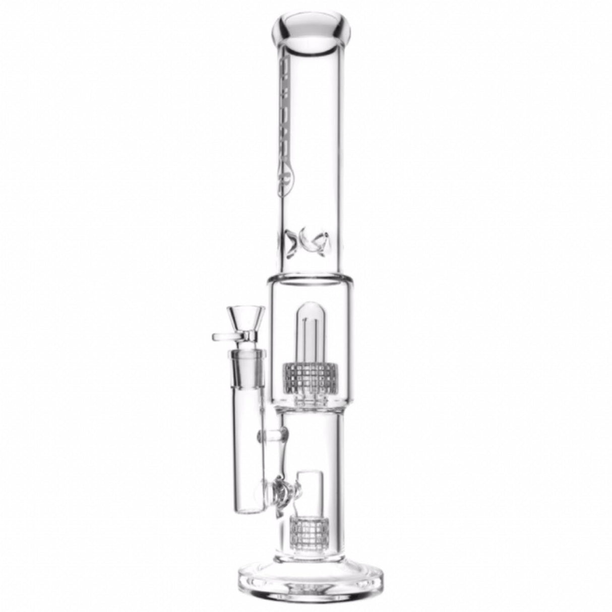 Pulsar Double Stereo Matrix Perc Bong Clear