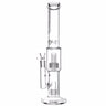 Pulsar Double Stereo Matrix Perc Bong Clear