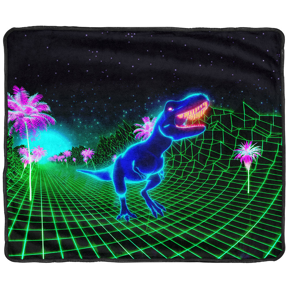 Pulsar Fleece Throw Blanket 80's T-Rex