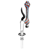 Pulsar Horned Glass Dab Straw Red