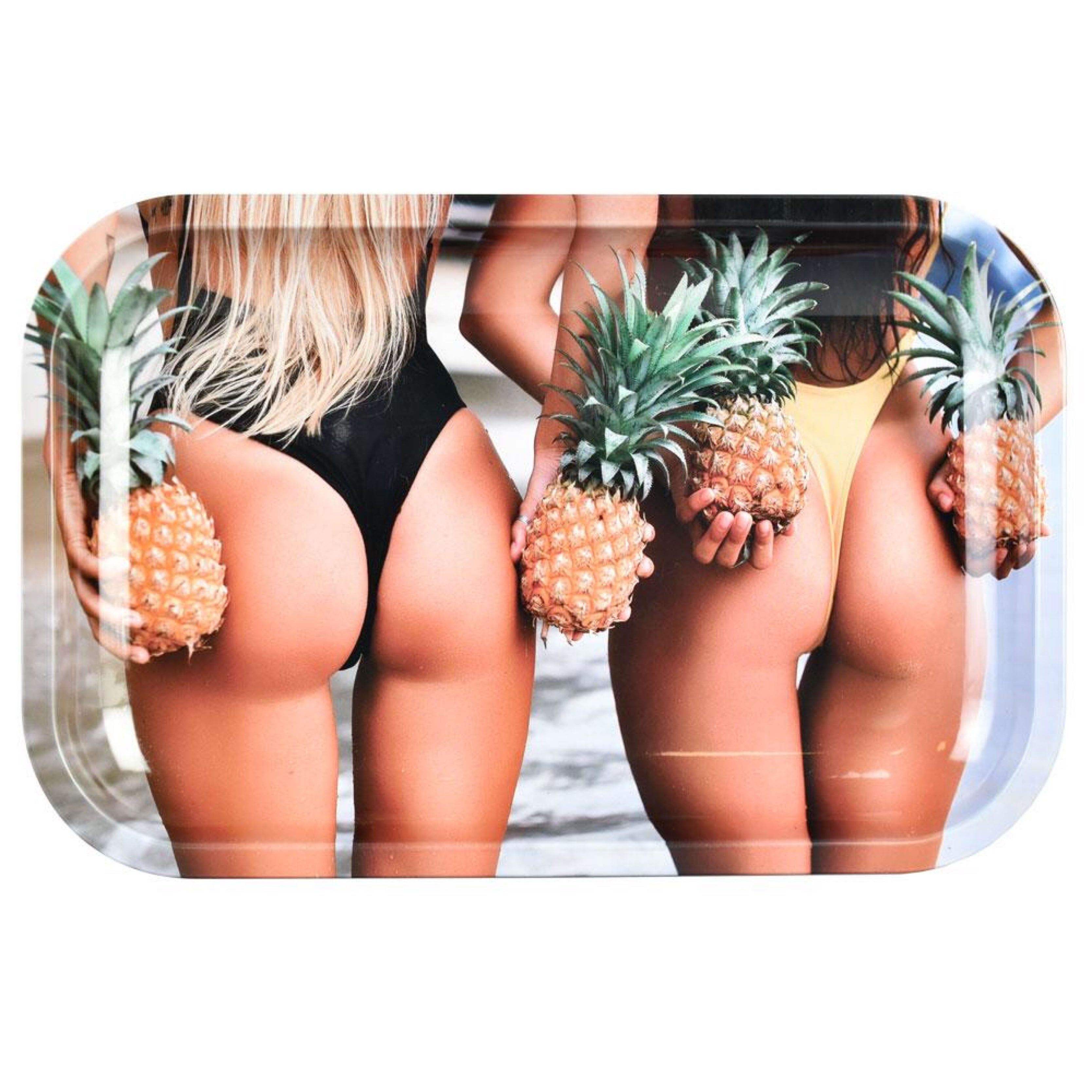 Pulsar “Pineapple Bums” Metal Rolling Tray (11” x 7”) – CaliConnected