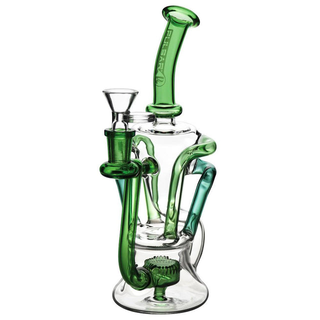 Pulsar Quad Tube Recycler Bong Green & Teal