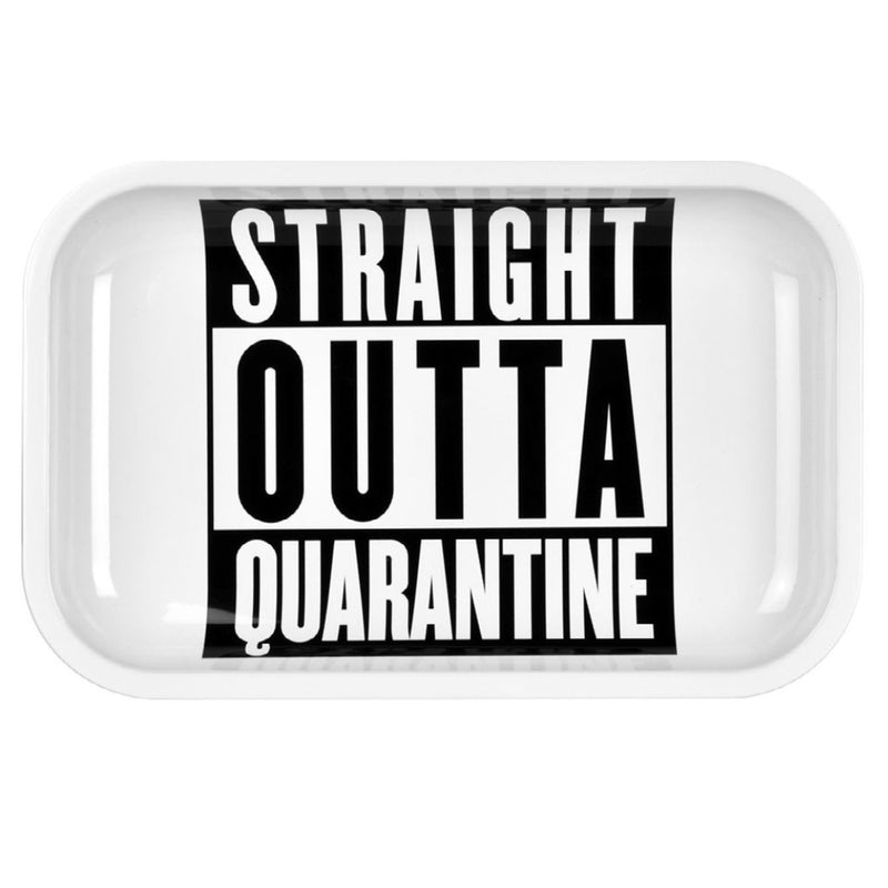 Pulsar “Straight Outta Quarantine” Metal Rolling Tray (11” x 7”)