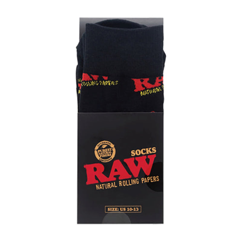 Raw Rolling Papers Crew Socks Black
