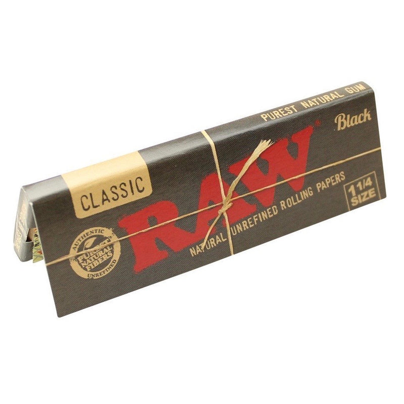 Raw® Classic Black 1.25” Rolling Papers
