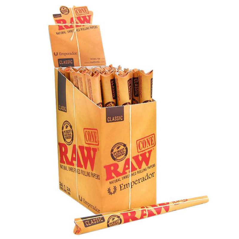 Raw® Classic 9” Emperador Pre-Rolled Cones (Full Box)