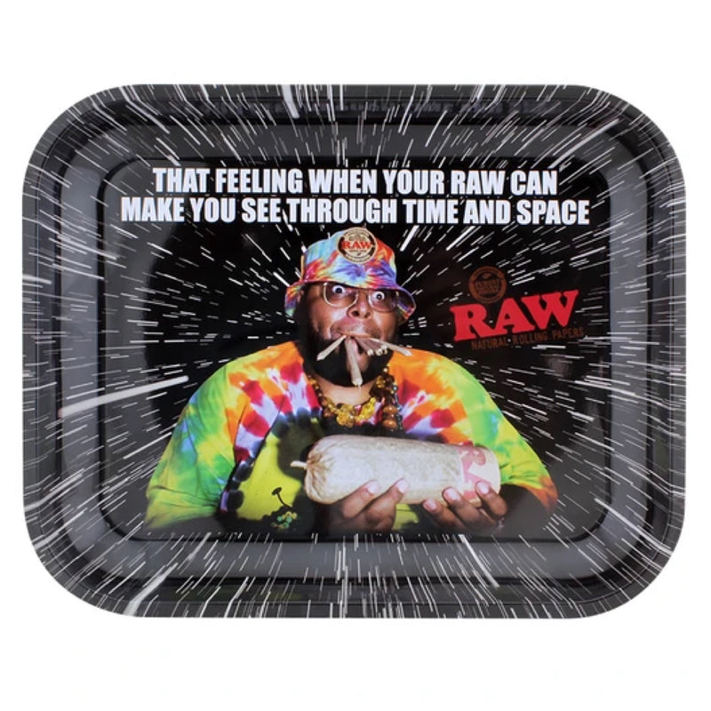 Raw® Oops Large Metal Rolling Tray (14” x 11”)