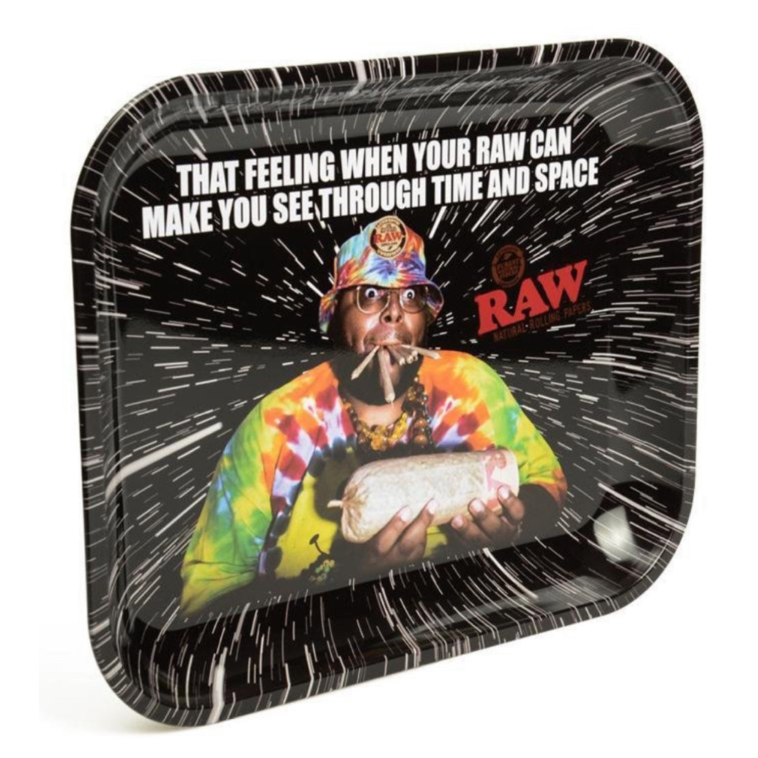 Raw® Oops Large Metal Rolling Tray (14” x 11”)