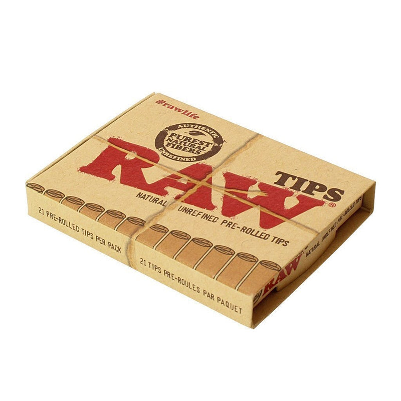 Raw® Pre-Rolled Rolling Paper Tips (21 Pack) 