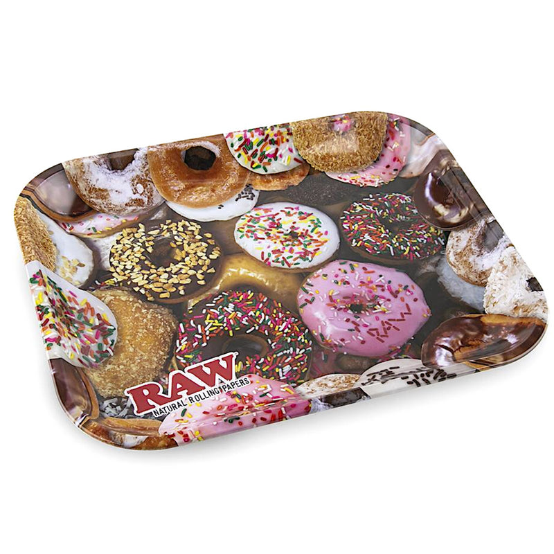 Raw® Donuts Large Metal Rolling Tray 🍩 (14" x 11") 