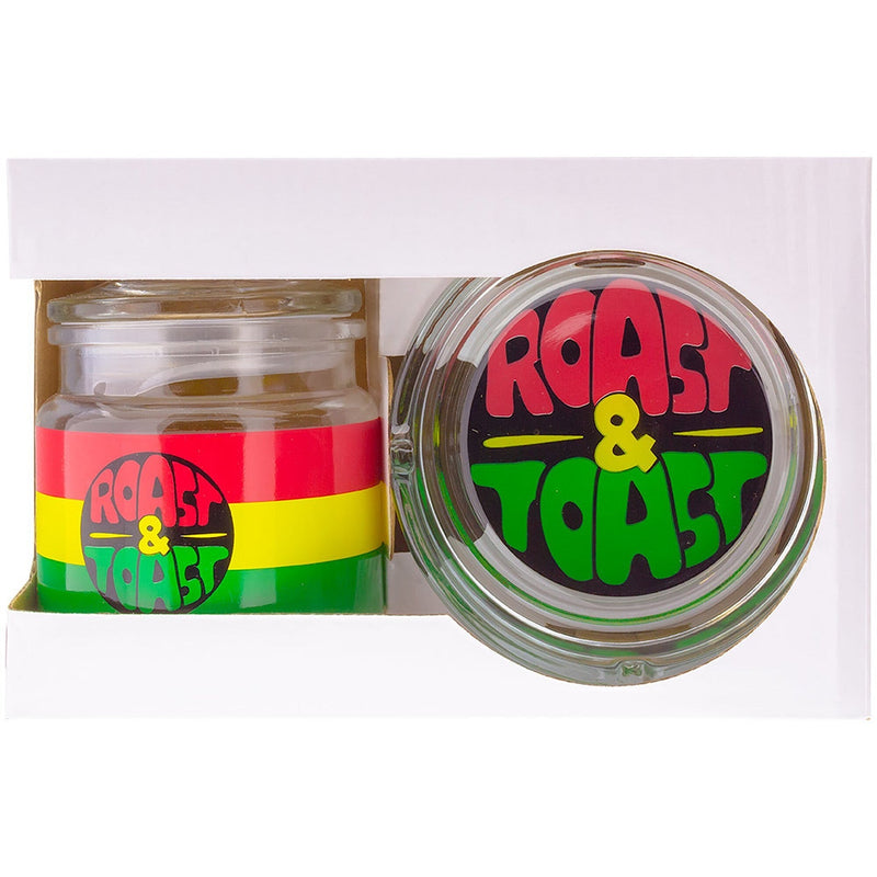 Roast & Toast Rasta Ashtray & Stash Jar Set