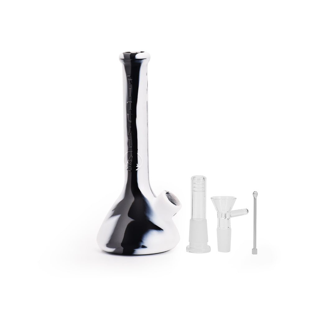 Ritual 7.5'' Deluxe Silicone Mini Beaker Black & White Marble