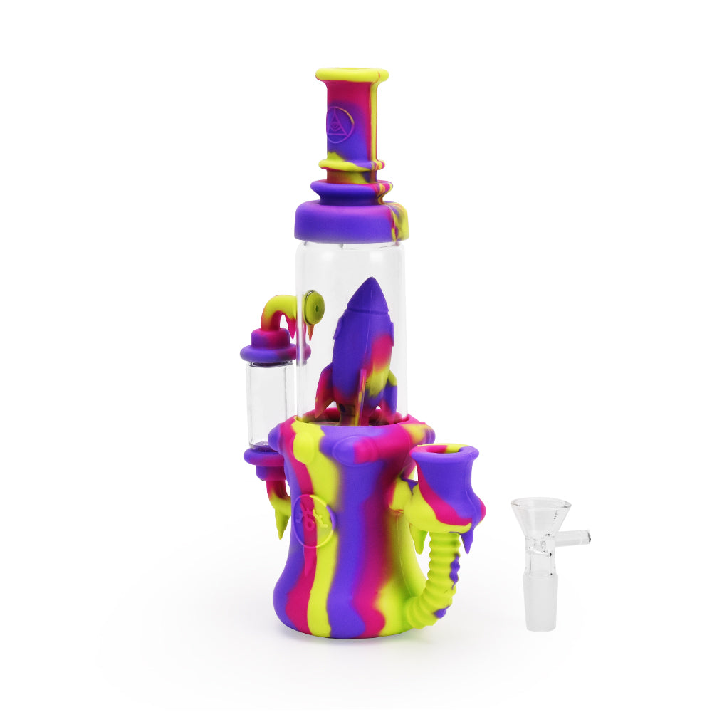 Ritual 8.5'' Silicone Rocket Recycler Miami Sunset