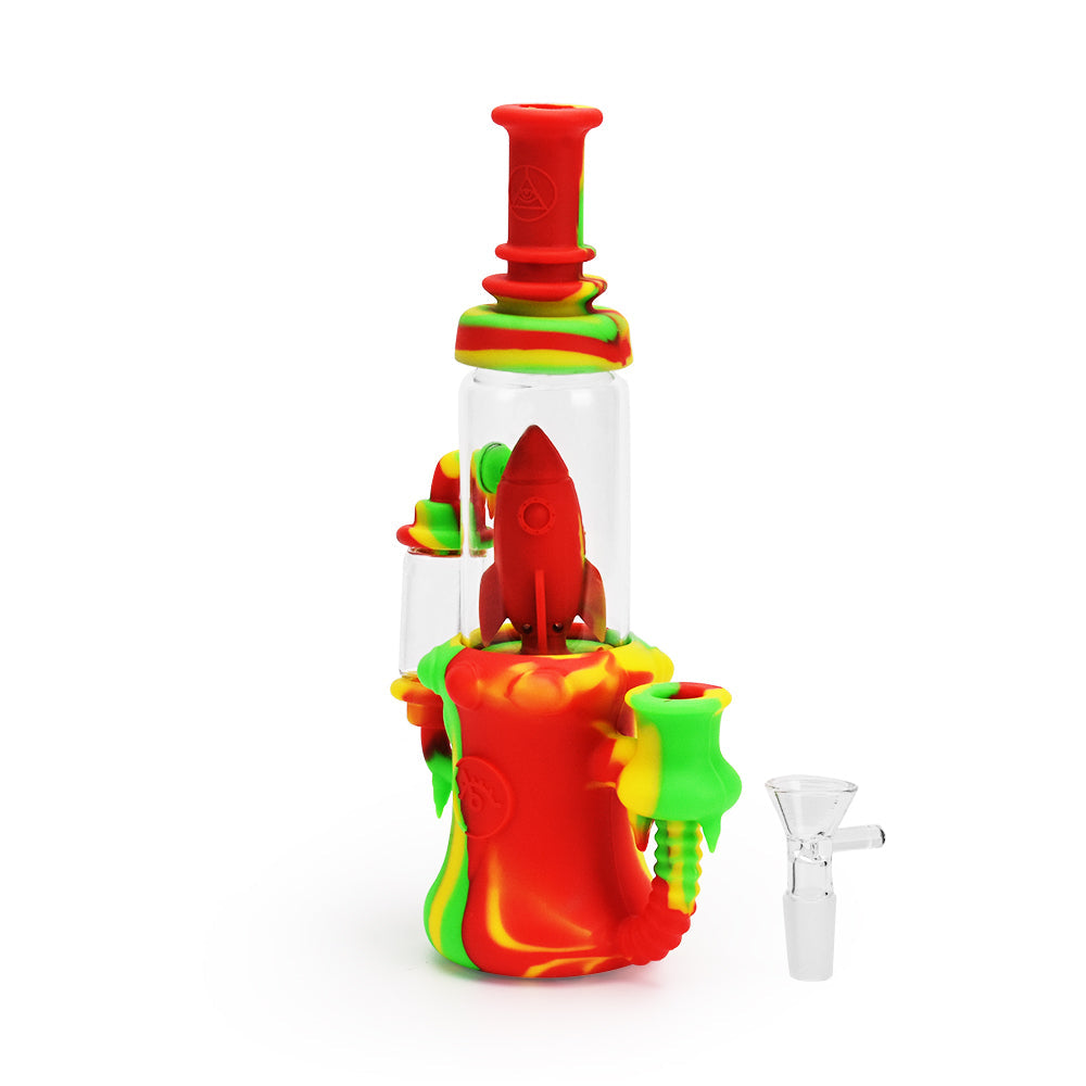 Ritual 8.5'' Silicone Rocket Recycler Rasta