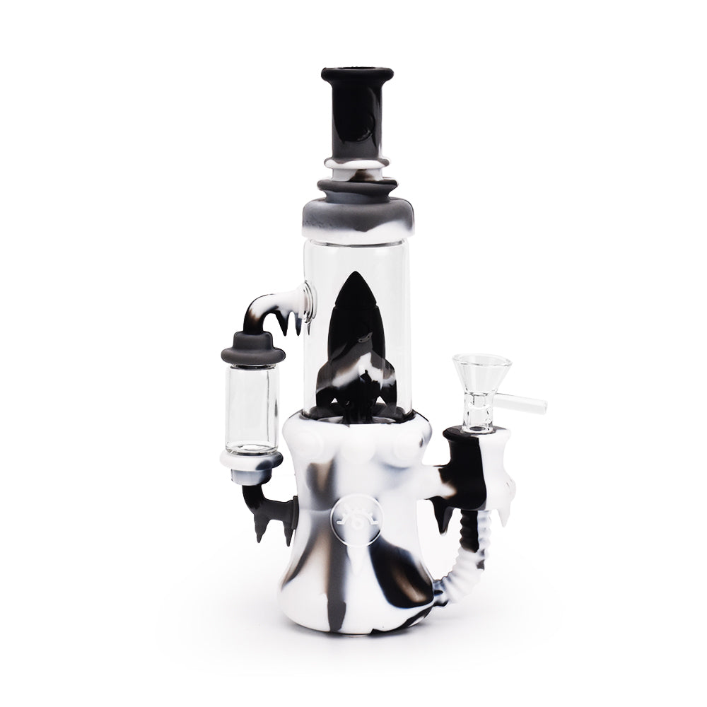 Ritual 8.5'' Silicone Rocket Recycler Black & White