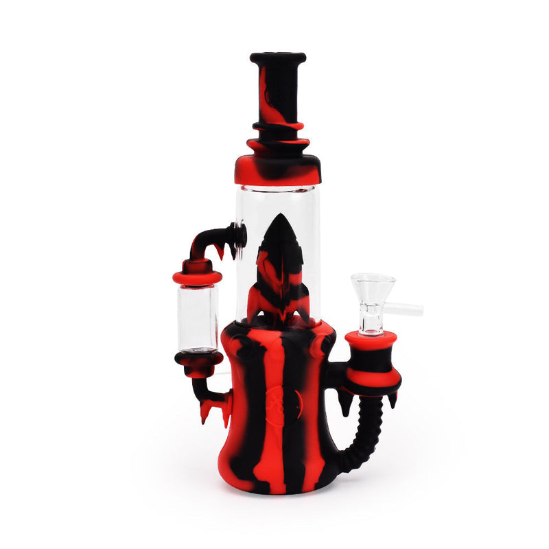 Ritual 8.5'' Silicone Rocket Recycler Black & Red