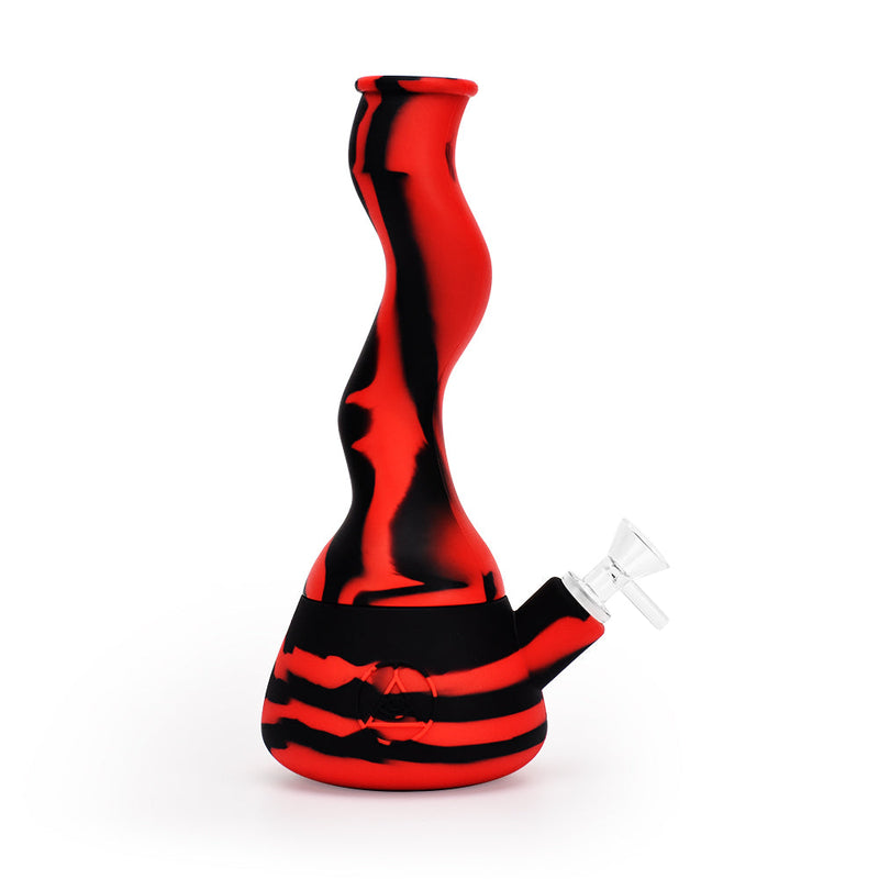Ritual 10'' Wavy Silicone Beaker Black & Red