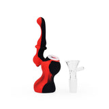 Ritual 5" Silicone Upright Bubbler Black & Red