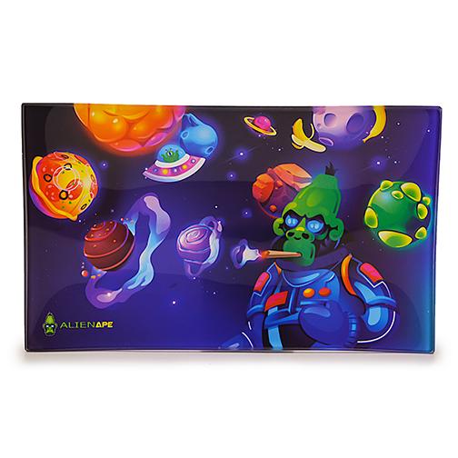 Space King Glass Rolling Tray