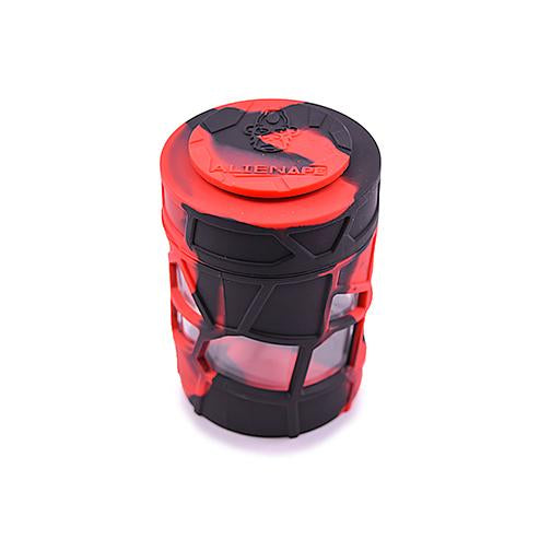 Space King Stackable Glass & Silicone Jar Red & Black