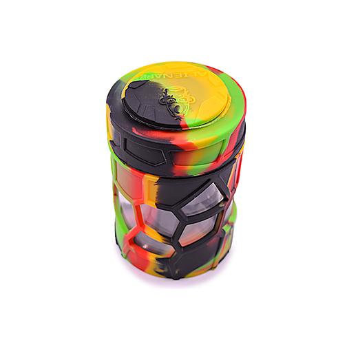 Space King Stackable Glass & Silicone Jar Rasta