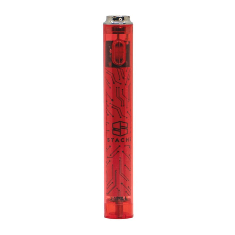 Stache Products Transparent Vape Pen Battery Red
