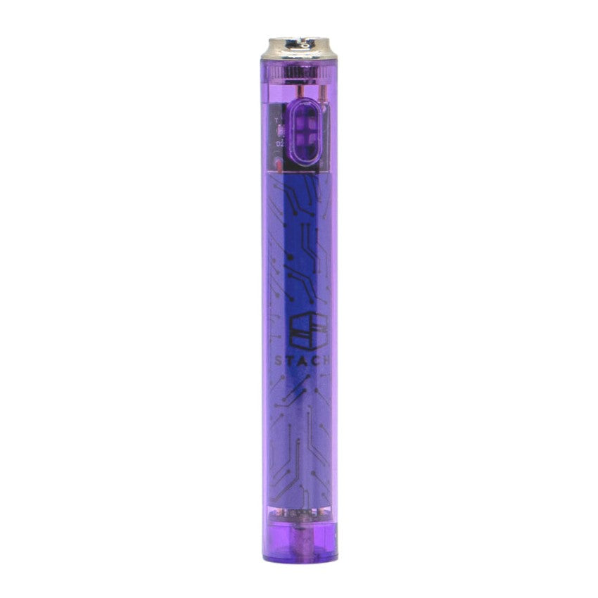 Stache Products Transparent Vape Pen Battery Purple