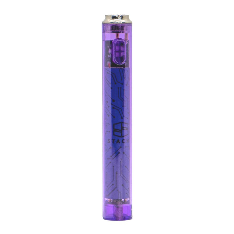 Stache Products Transparent Vape Pen Battery Purple