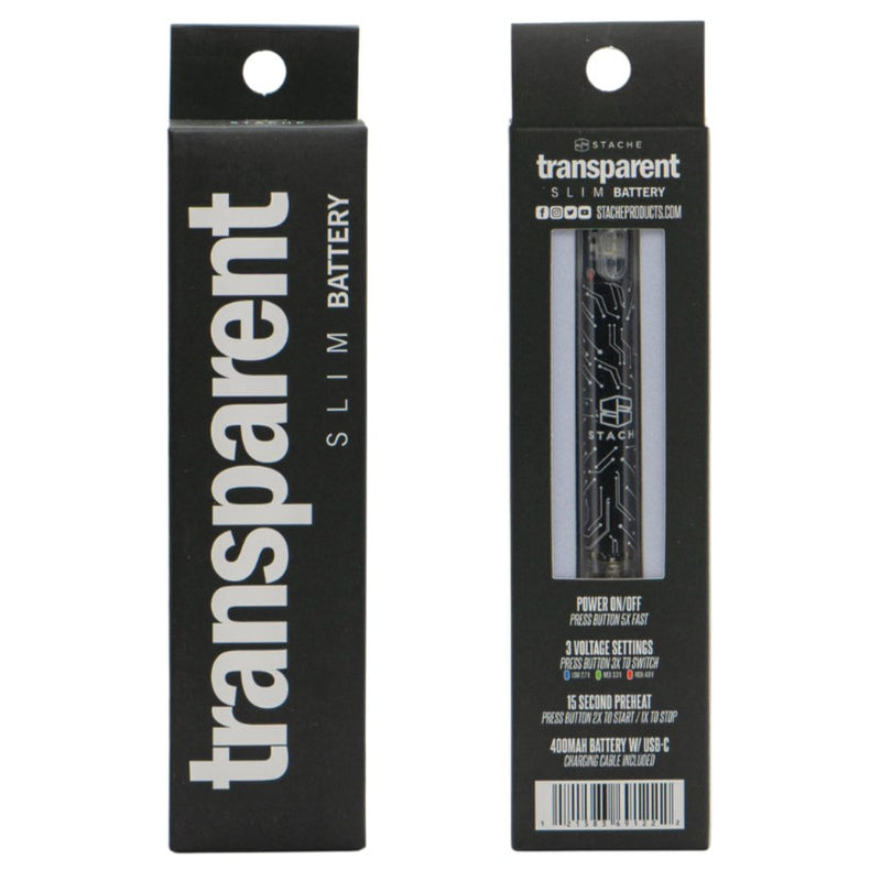 Stache Products Transparent Vape Pen Battery Box
