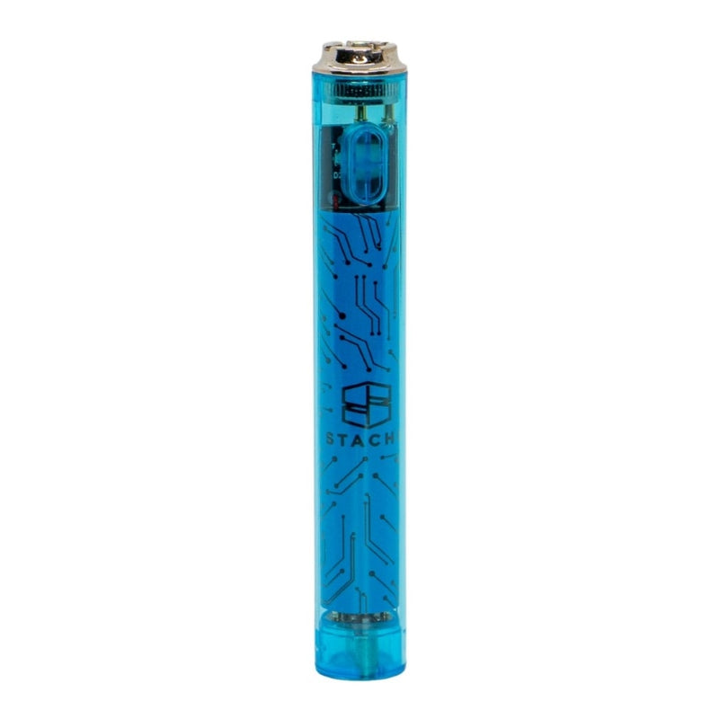 Stache Products Transparent Vape Pen Battery Blue
