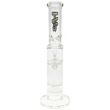 TAG 16” Double Honeycomb Perc Straight Tube Bong