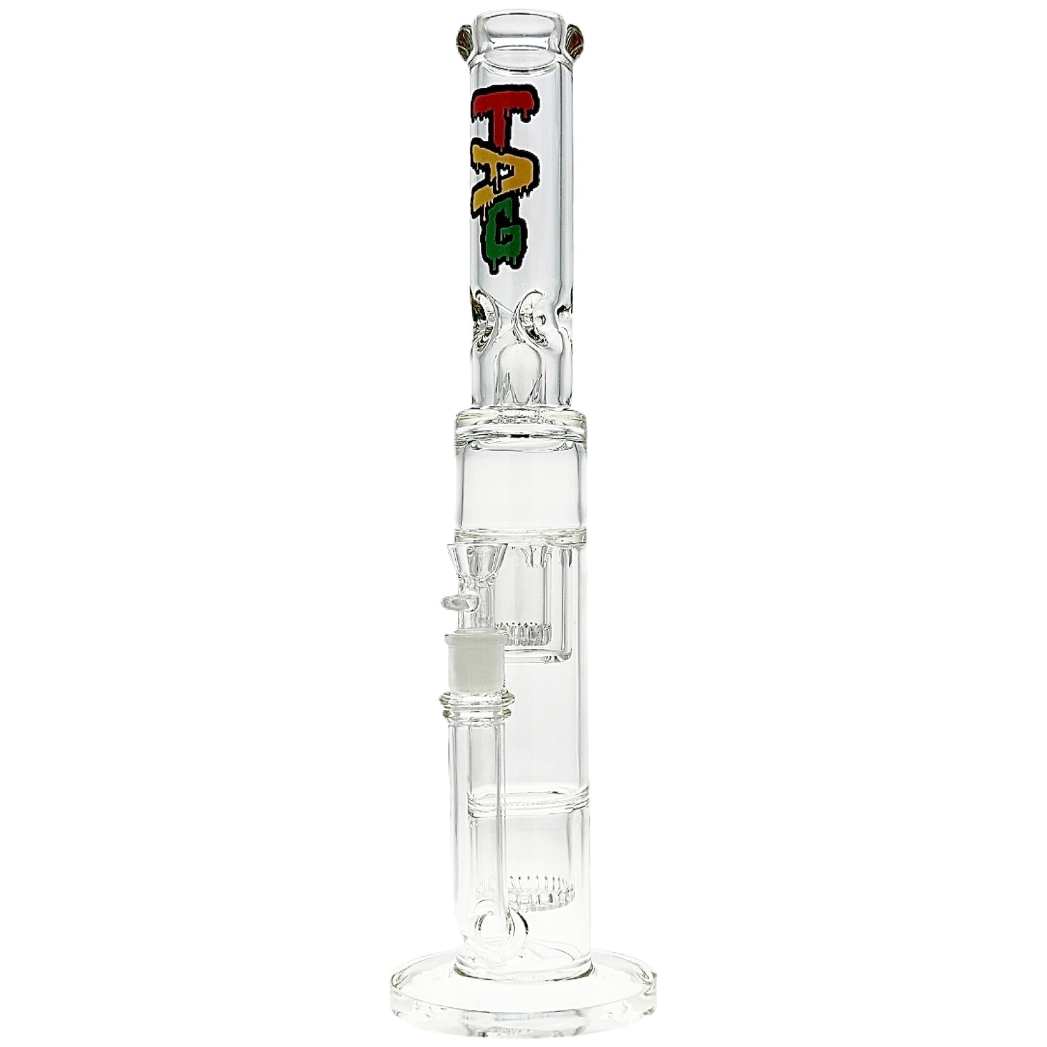 TAG 19” Double Interior Showerhead Perc Bong