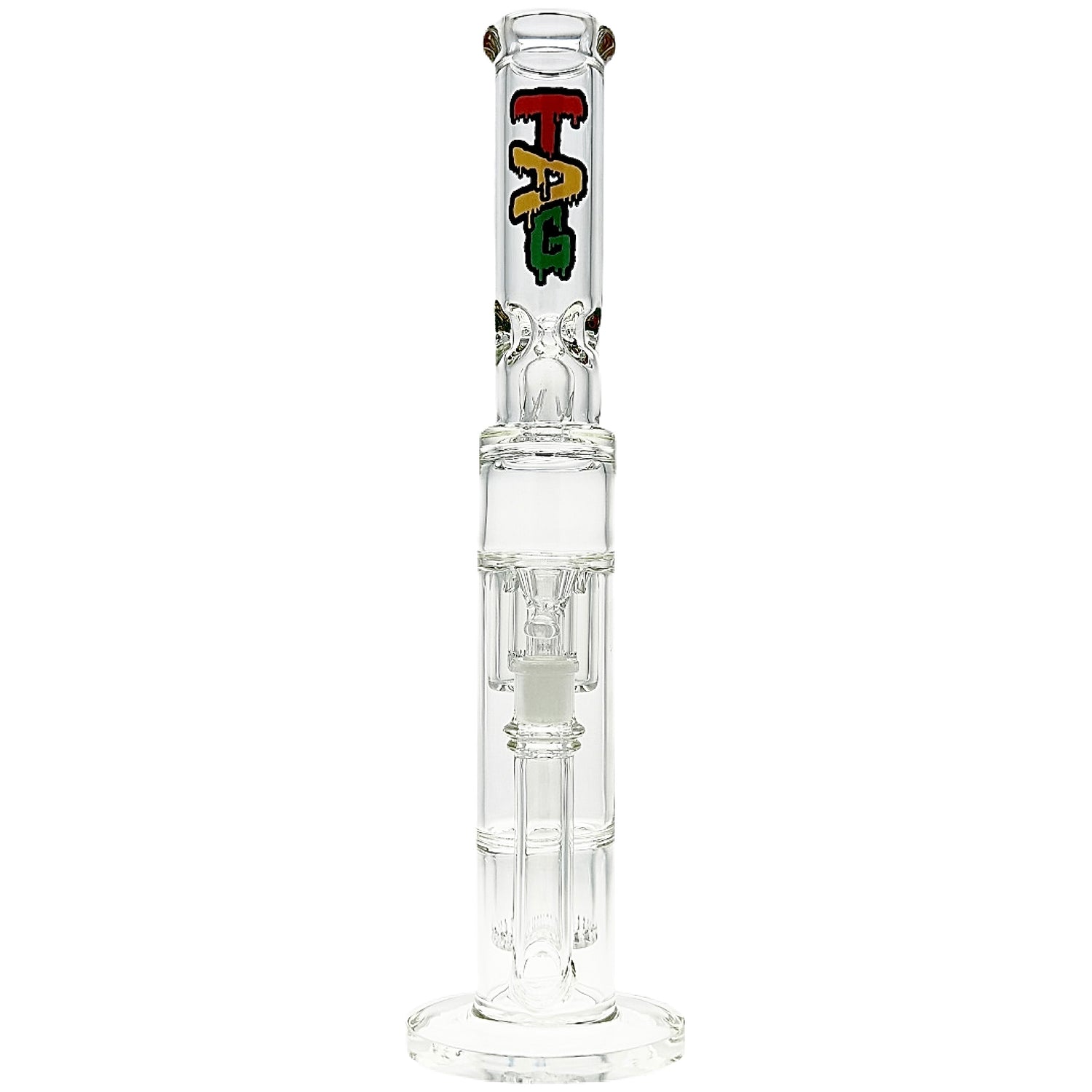 TAG 19” Double Interior Showerhead Perc Bong
