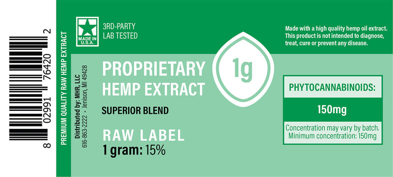 Made by Hemp Green Label Raw CBD Oil Extract (150 mg CBD) 🍯💦💨 