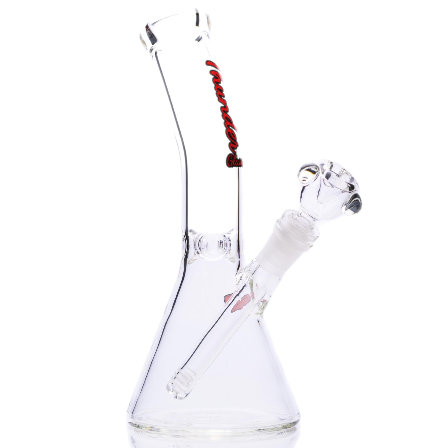 Thunder Glass Bent Neck Beaker Bong Left Side