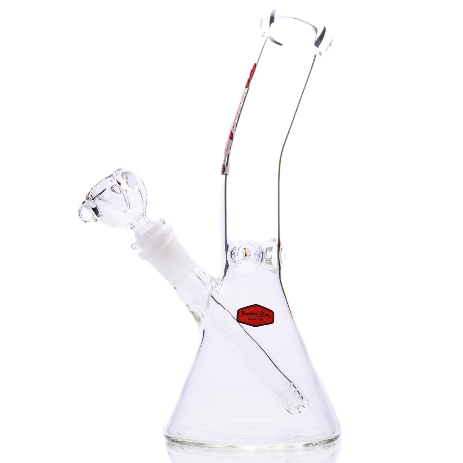 Thunder Glass Bent Neck Beaker Bong Side
