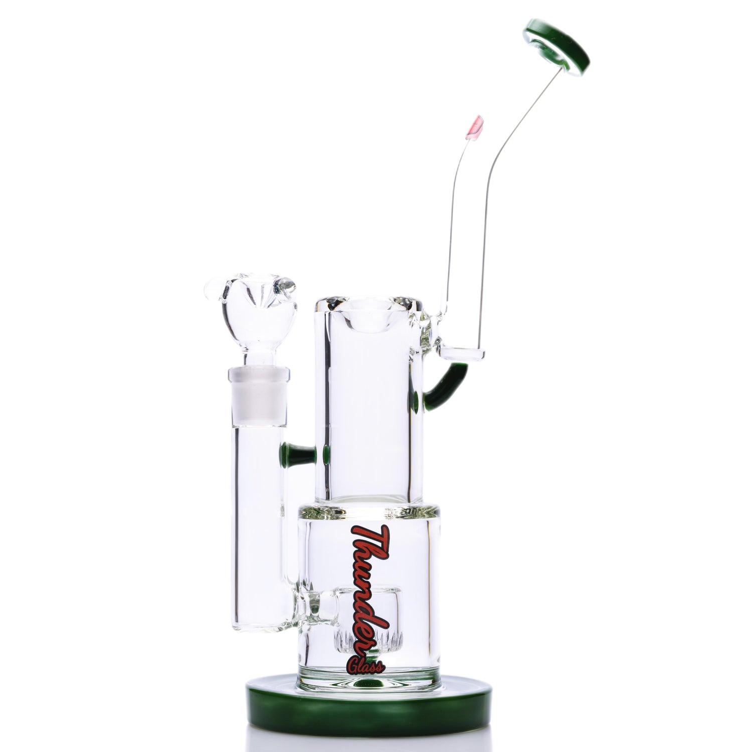 Thunder Glass Stacked Chamber Bong Green