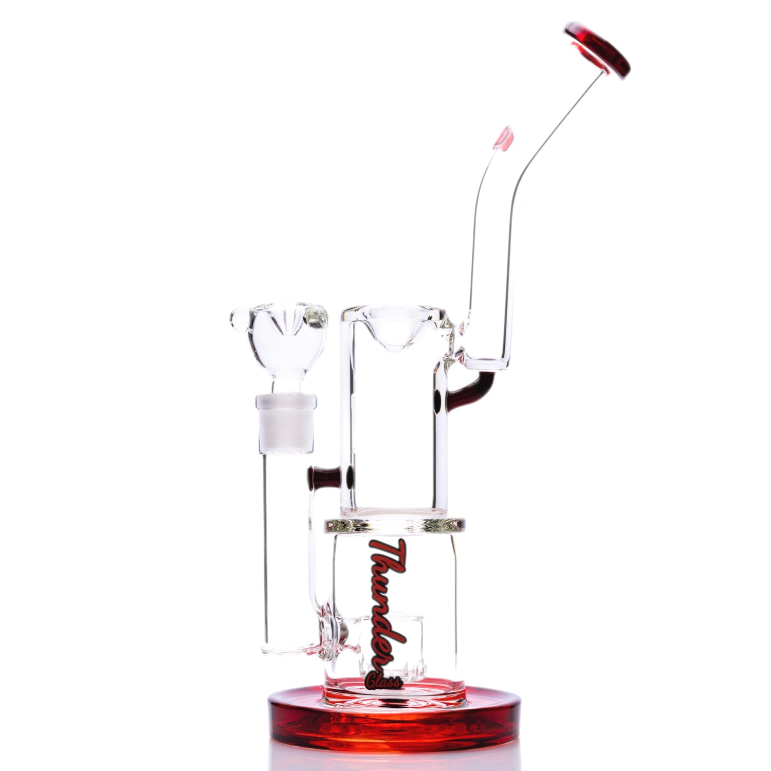 Thunder Glass Stacked Chamber Bong Ruby