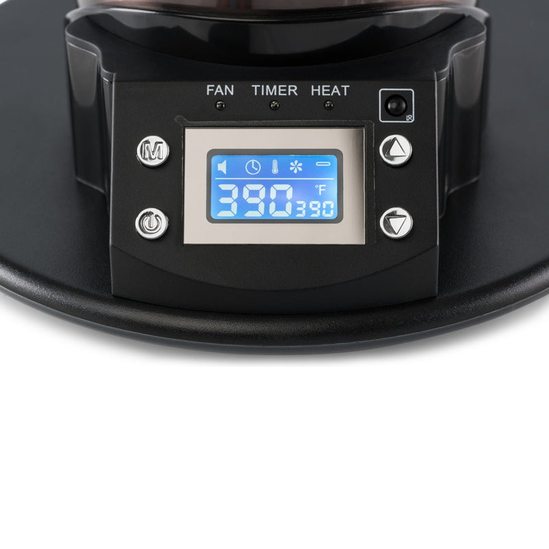 a digital clock sitting on top of a black plate