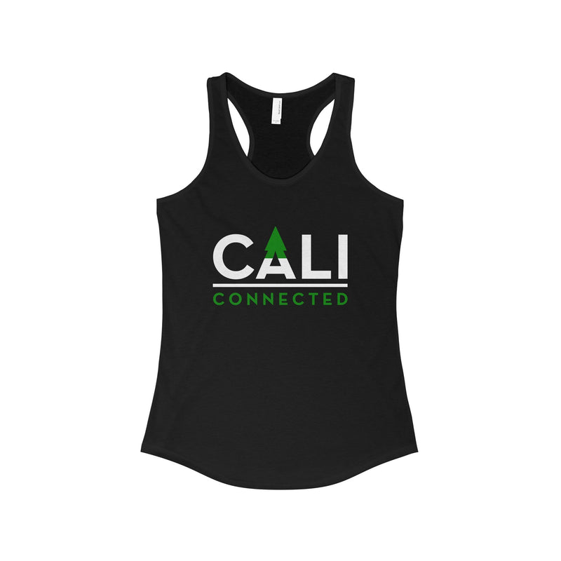 CaliConnected Women's Slim Fit Black Racerback Tank - CaliConnected
