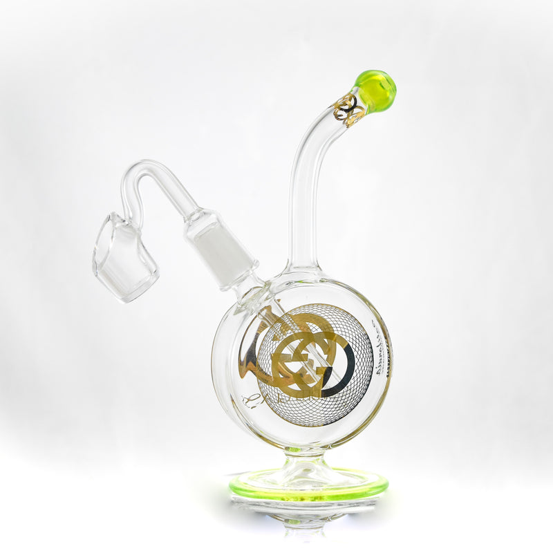 Gilded Glass 24k Bubbler Disc Dab Rig 