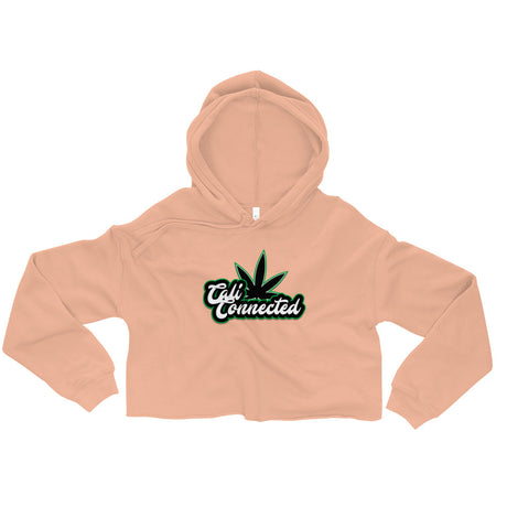 CaliConnected Pink Crop Top Hoodie 