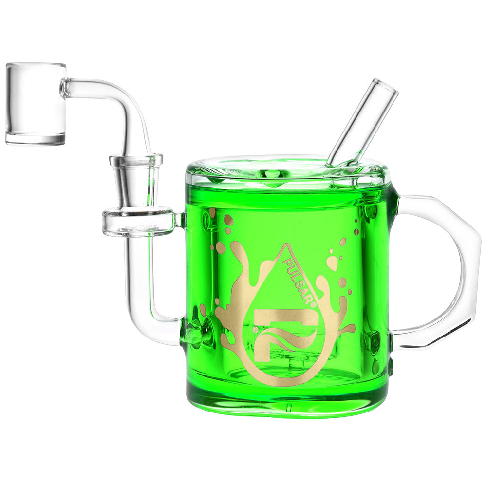 Pulsar Coffee Cup Glycerin Dab Rig Green