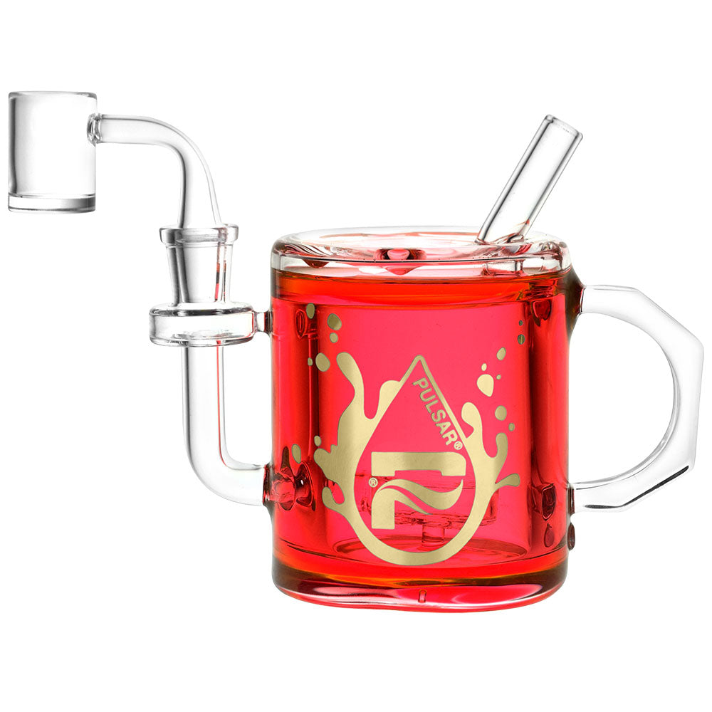 Pulsar Coffee Cup Glycerin Dab Rig Red