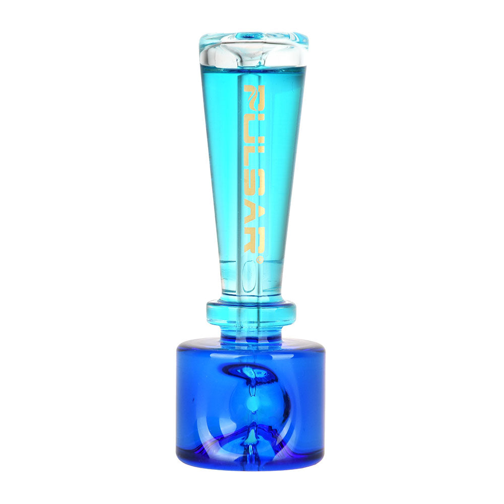 Pulsar Stacked Geometric Glycerin Hand Pipe Blue