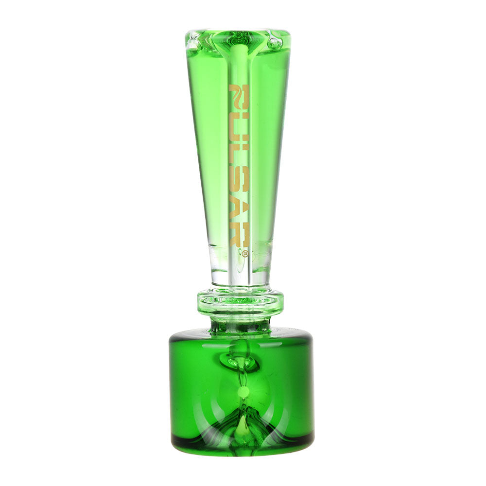 Pulsar Stacked Geometric Glycerin Hand Pipe Green